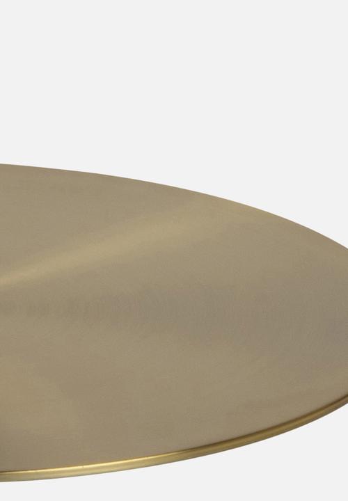 Sixth Floor - Corby dining table - gold & white 