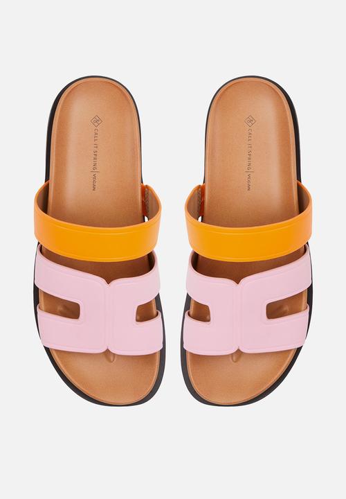Call It Spring - Casablancaa flatform sandal - bright orange