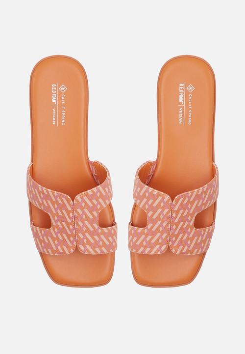 Call It Spring - Haylee slide - bright orange