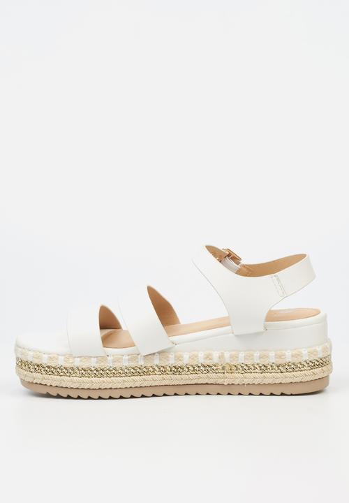 Miss Black - Bekki 1 chunky flatform - white