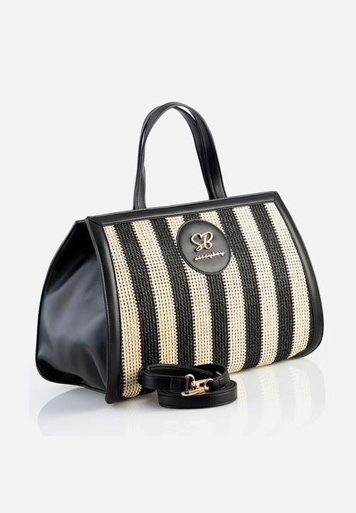 SISSY BOY - Woven Tote - Black/ Beige