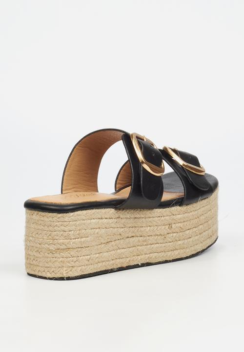 Miss Black - Hemp 1 espadrille - black
