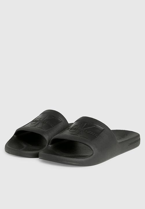 Calvin Klein - Slide monogram debossed - black
