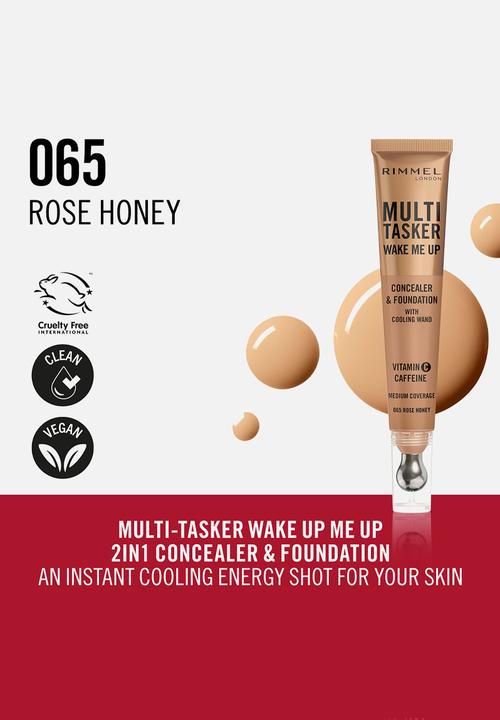 Rimmel - Multi-Tasker Wake Me Up Concealer & Foundation - Rose Honey