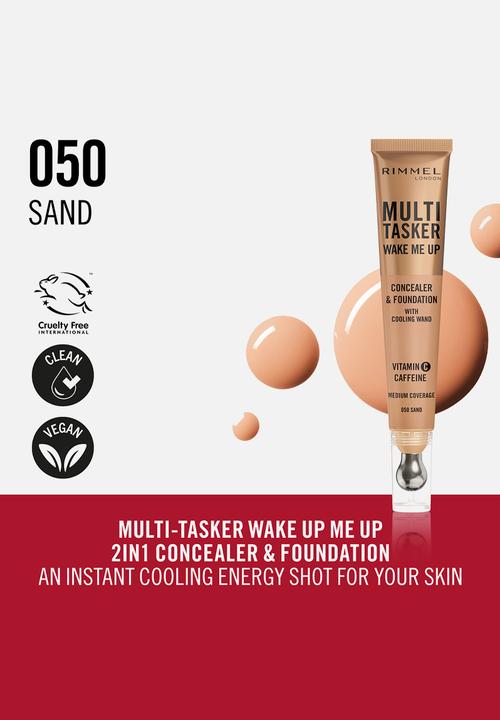 Rimmel - Multi-Tasker Wake Me Up Concealer & Foundation - Sand