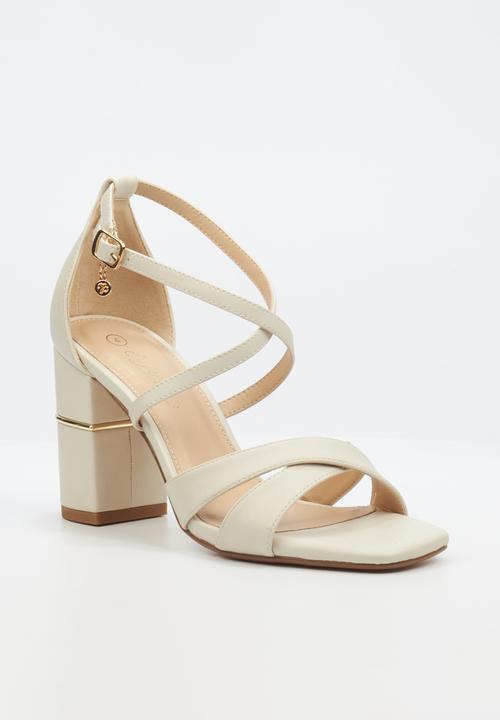 Miss Black - Café 1 block heel - bone