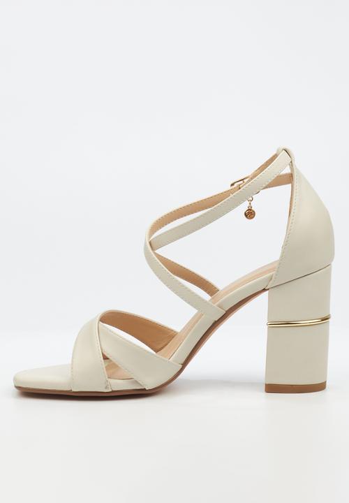 Miss Black - Café 1 block heel - bone