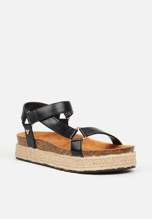Butterfly Feet - Pisces 1 flatform - black