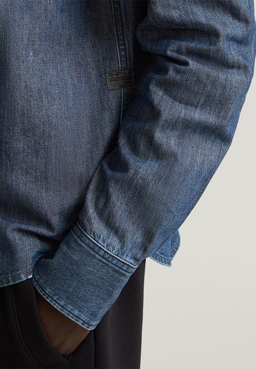 G-STAR - Regular denim shirt l\s - worn in sea stone