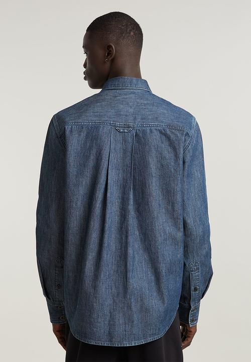 G-STAR - Regular denim shirt l\s - worn in sea stone