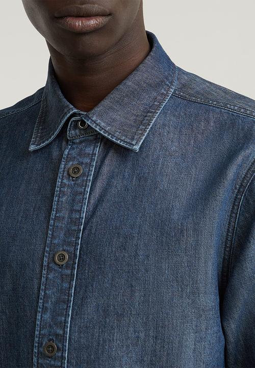 G-STAR - Regular denim shirt l\s - worn in sea stone