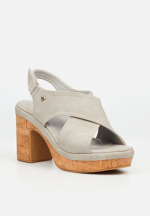 Butterfly Feet - Jute 1 chunky block heel - grey