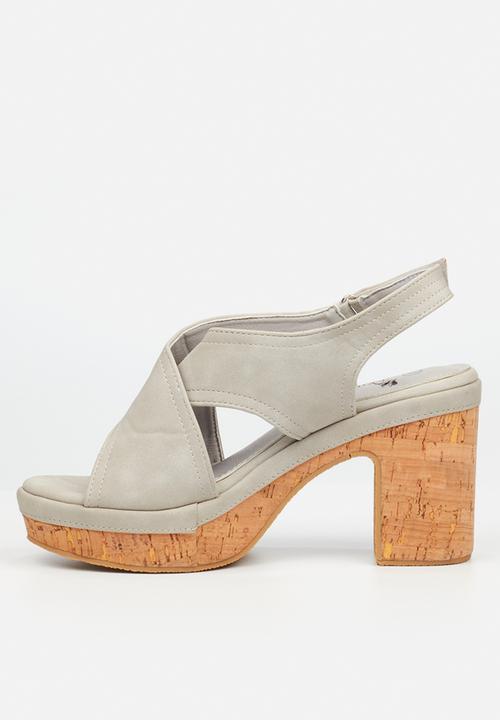 Butterfly Feet - Jute 1 chunky block heel - grey