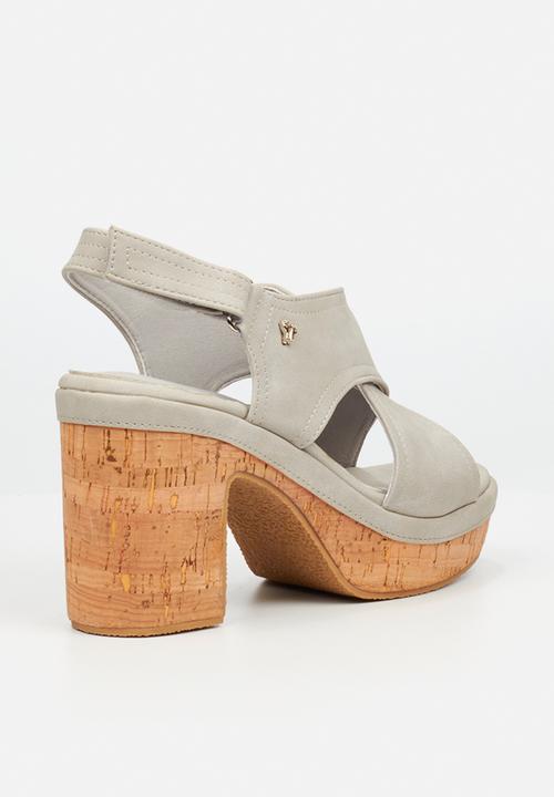 Butterfly Feet - Jute 1 chunky block heel - grey