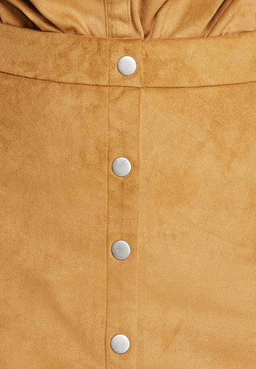 Pieces - Coline faux suede A-line skirt
