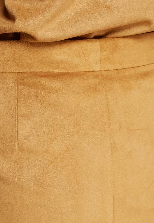 Pieces - Coline faux suede A-line skirt