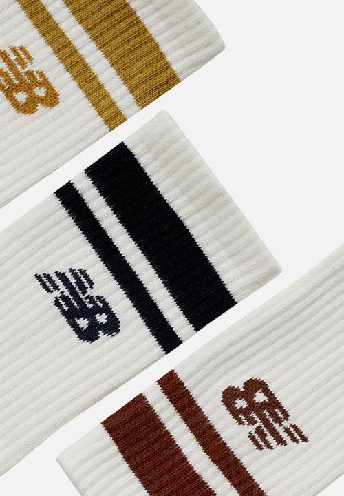 New Balance  - Sports Essentials Midcalf Sock 3 Pack - Sea Salt