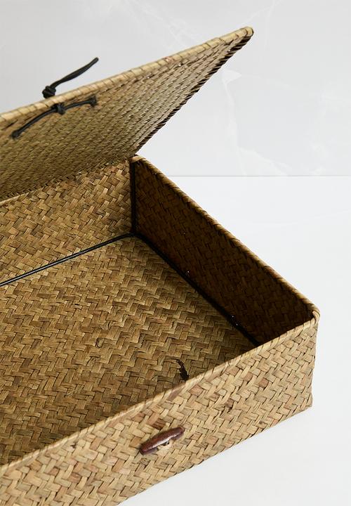 Sixth Floor - Seagrass keepsake box - brown