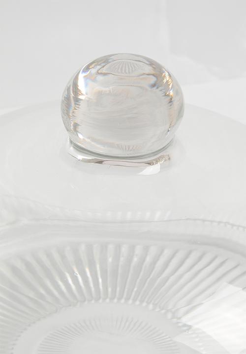 Excellent Houseware - Roma glass cake stand w dome - clear