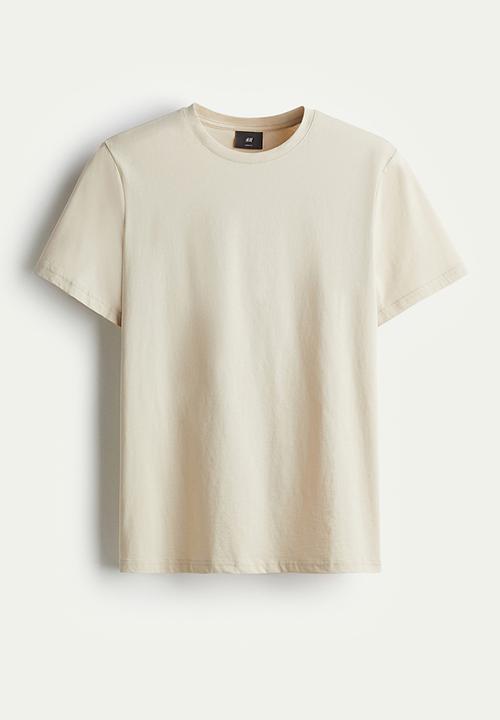 H&M - Slim fit pima cotton T-shirt - beige