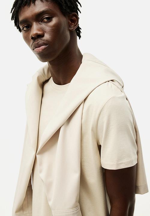 H&M - Slim fit pima cotton T-shirt - beige