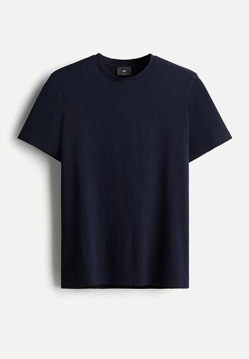 H&M - Slim fit pima cotton T-shirt - navy