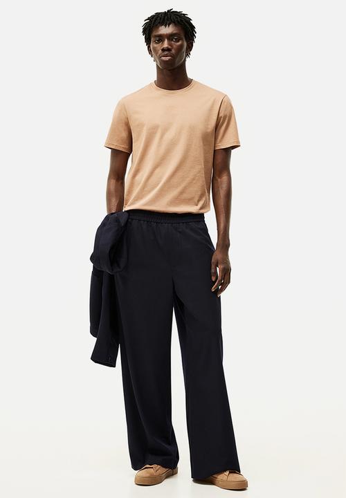 H&M - Slim fit pima cotton T-shirt - light brown