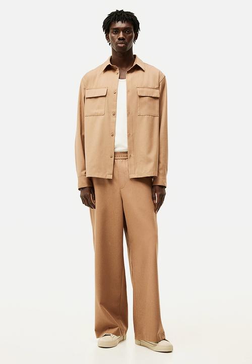 H&M - Regular fit twill overshirt - brown