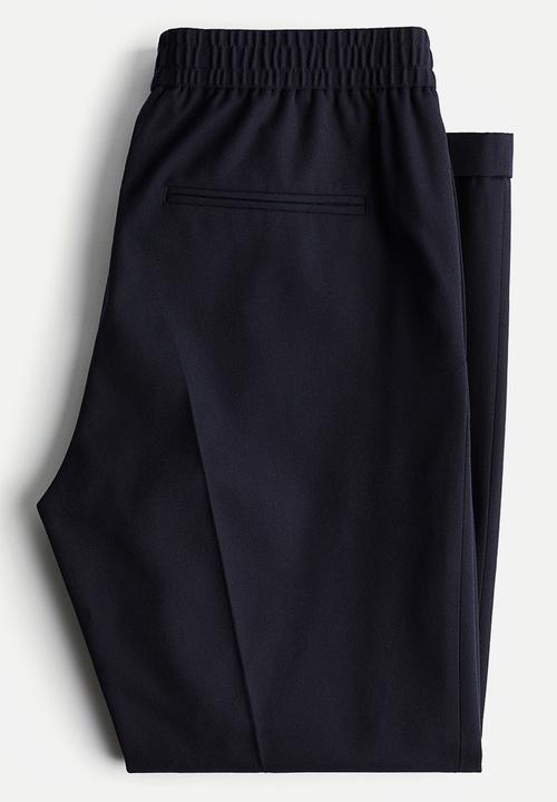 H&M - Slim fit tailored joggers - navy