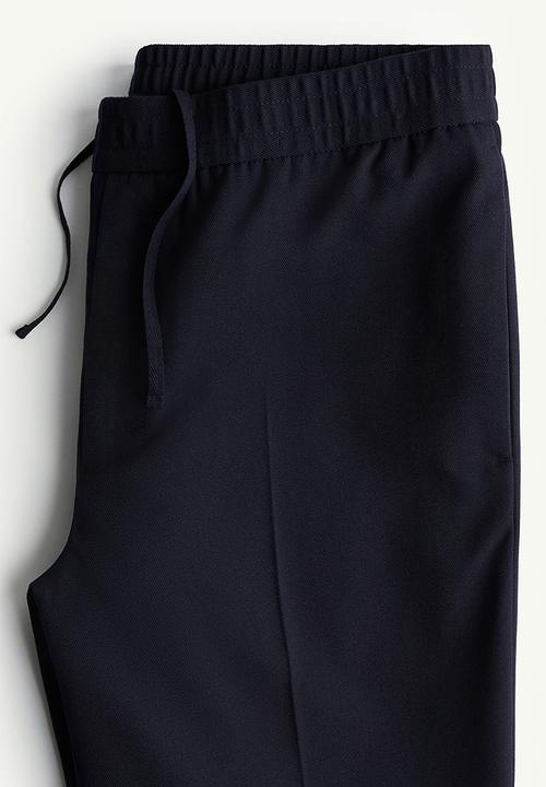 H&M - Slim fit tailored joggers - navy
