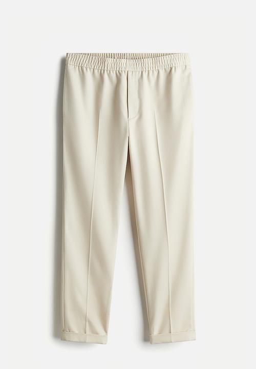 H&M - Slim fit tailored joggers - beige