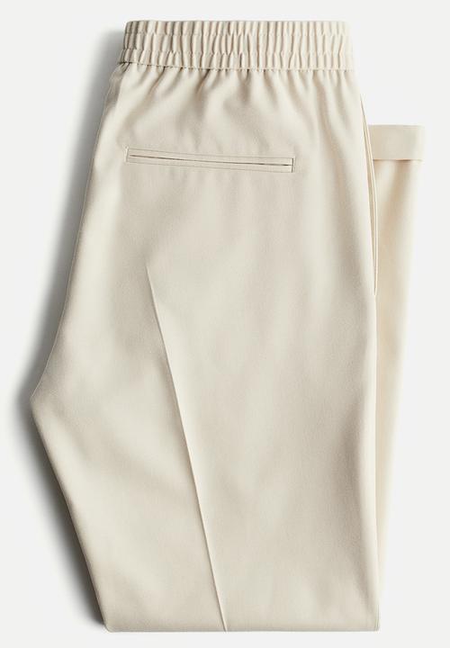 H&M - Slim fit tailored joggers - beige