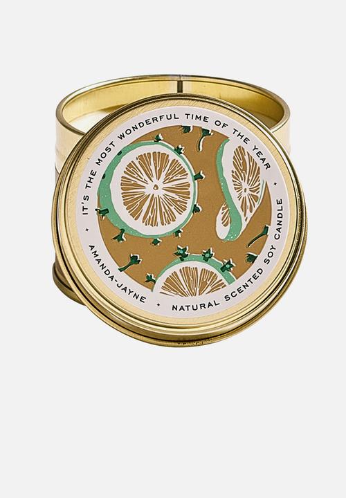 Amanda Jayne - Seasoned Gold Travel Candle Tin