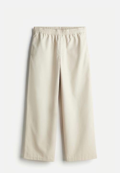 H&M - Loose fit twill joggers - beige