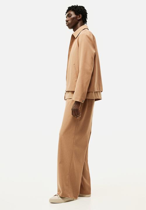 H&M - Loose fit twill joggers - light brown