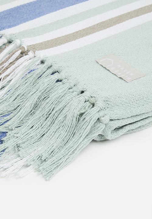 Haven & Earth  - Protea pinstripe - eggshell/natural
