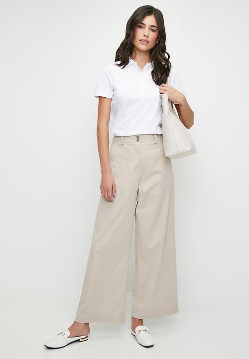 POLO - Wmn Sadie Wide Leg Chino - Stone