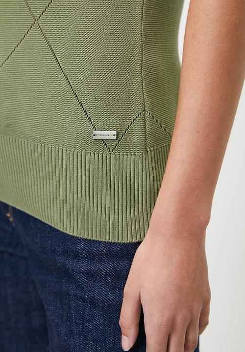 Pringle of Scotland - Pringle claire knitwear top - sage 