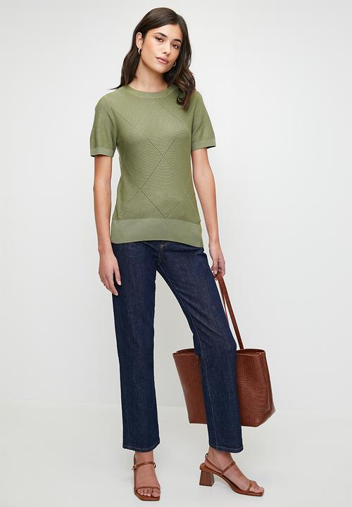 Pringle of Scotland - Pringle claire knitwear top - sage 