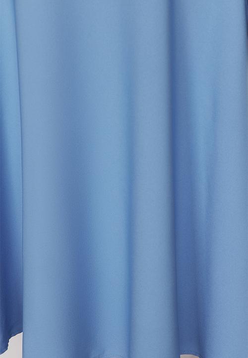 Trendyol - A-Cut Woven Elegant Evening Dress - Blue