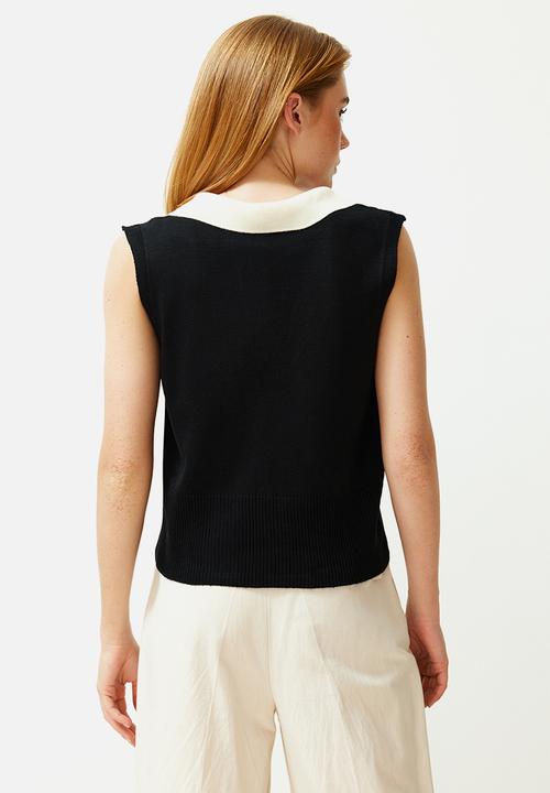 Trendyol - Polo Neck Knitwear Blouse - Ecru