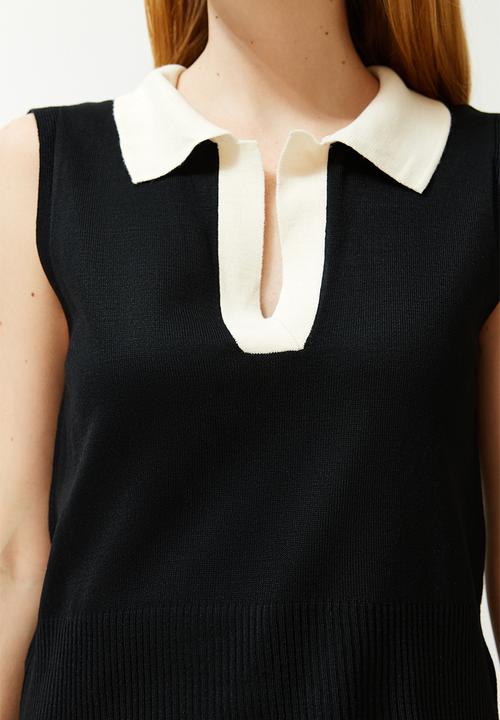 Trendyol - Polo Neck Knitwear Blouse - Ecru