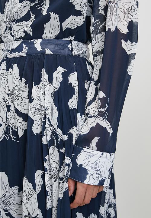 edit - Co-ord printed pleated skirt - stencil floral