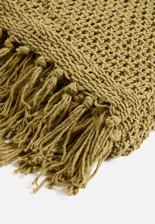 H&S - Light weave throw - taupe