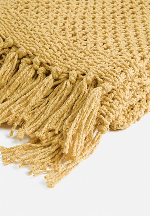 H&S - Light weave throw - clay