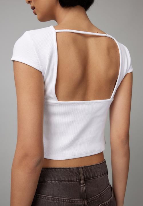 Factorie - Hazel Open Back Tee - White