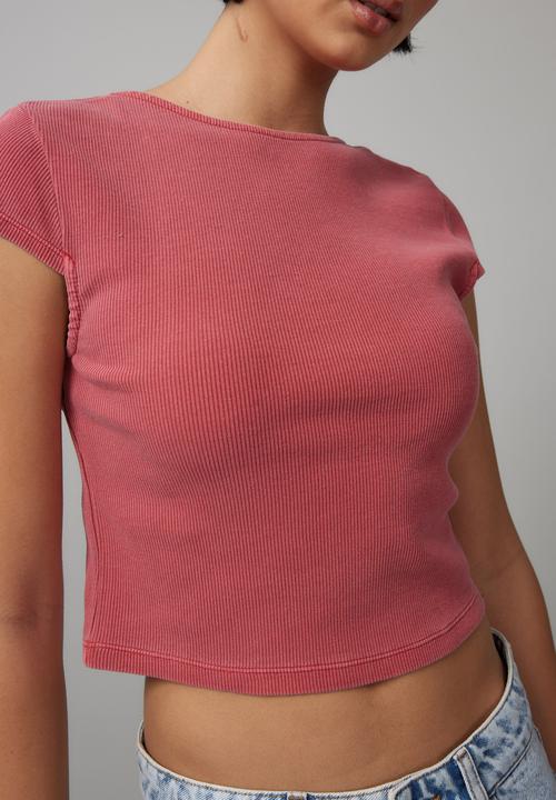 Factorie - Hazel Open Back Tee - Washed Scooter
