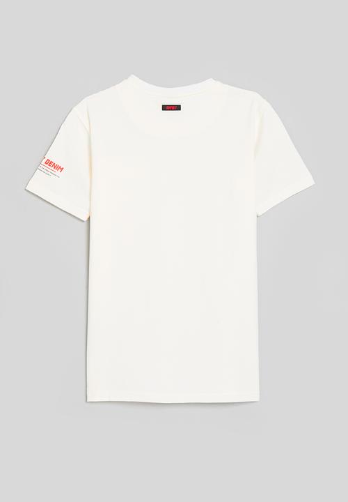 SOVIET - Boys s/slv fashion tee 5/6 - 13/14 - white