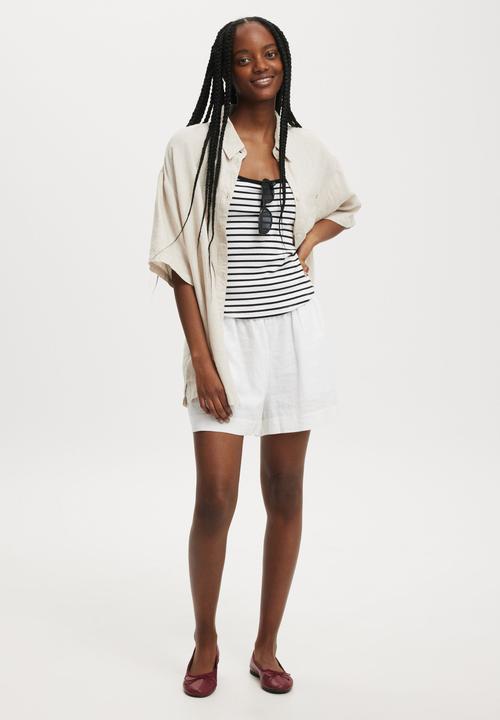 Cotton On - Haven Short Sleeve Shirt - Neutral