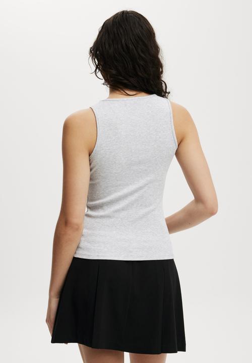 Cotton On - Byron Scoop Tank - Grey Marle